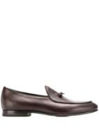 Scarosso Almond Toe Loafers - Brown
