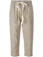 Erika Cavallini Cropped Trousers, Women's, Size: 40, Nude/neutrals, Cotton/polyamide/spandex/elastane