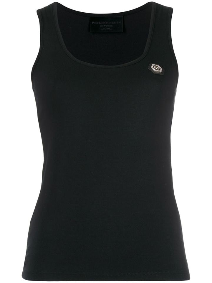 Philipp Plein Fitted Tank Top - Black