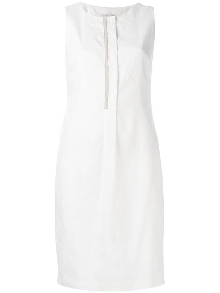 Fabiana Filippi - Shift Dress - Women - Cotton/linen/flax/spandex/elastane - 48, White, Cotton/linen/flax/spandex/elastane