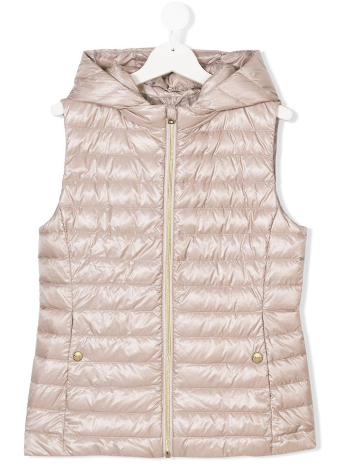 Herno Kids Teen Hooded Padded Gilet - Nude & Neutrals
