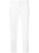 Michael Michael Kors - Basic Cropped Trousers - Women - Cotton/spandex/elastane - 8, White, Cotton/spandex/elastane