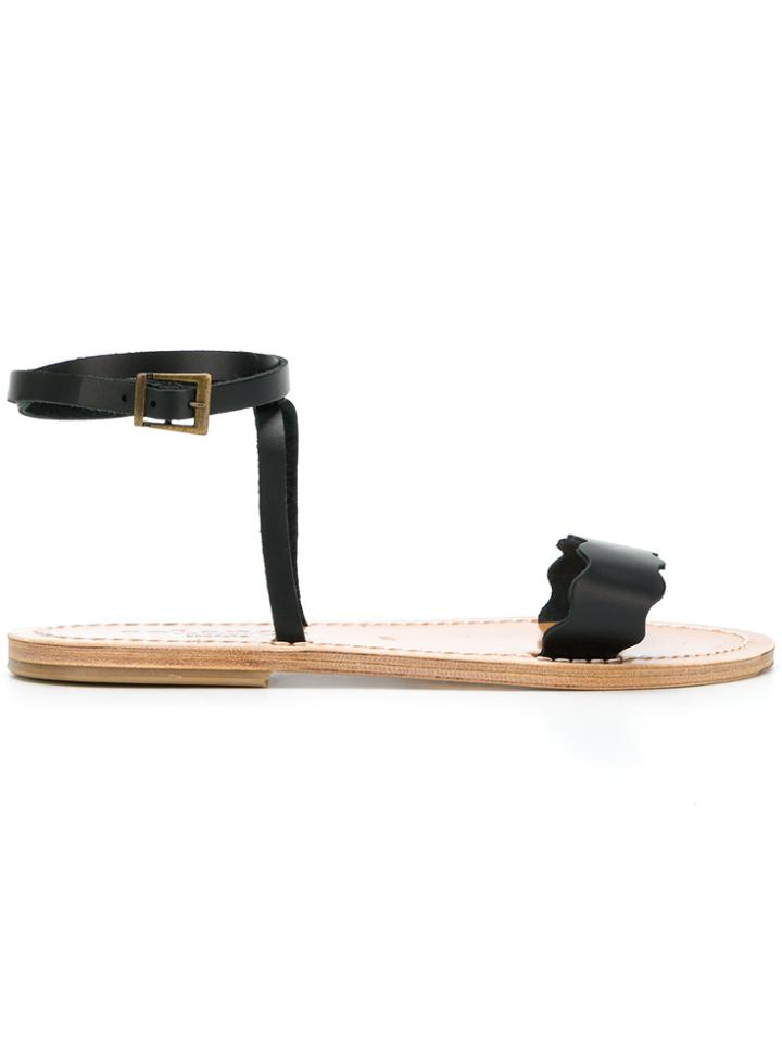 Solange Side Buckle Sandals - Black