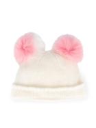 Simonetta Pom-pom Knitted Hat, Girl's, Size: 46 Cm, White