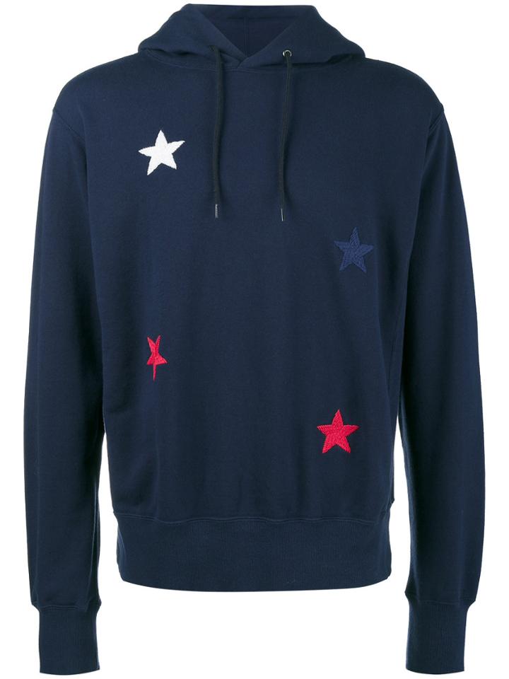 Sophnet. Star Embroidered Hoodie - Blue