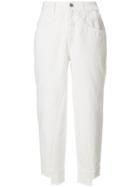 Closed Oversized High Waisted Jeans - White