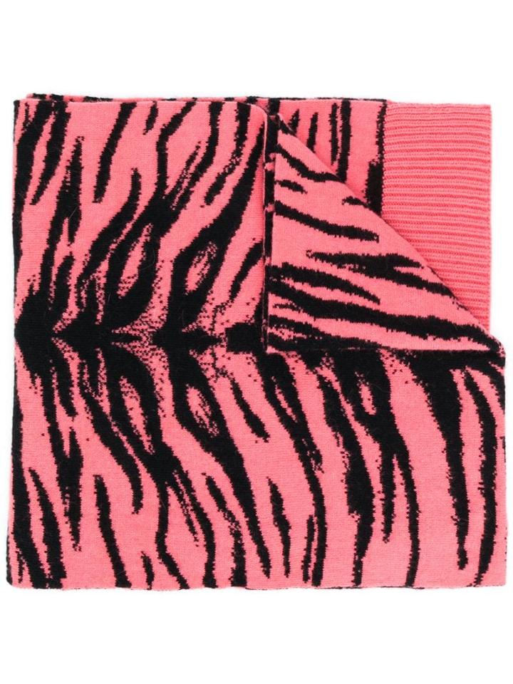 Laneus Animal Print Scarf - Pink