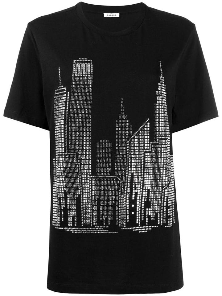 P.a.r.o.s.h. Round Neck Embellished T-shirt - Black