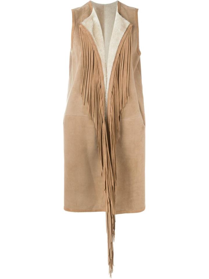Yves Salomon Reversible Sleeveless Coat