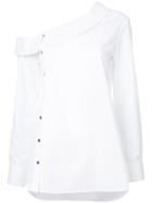 Monographie Asymmetric Buttoned Shirt - White