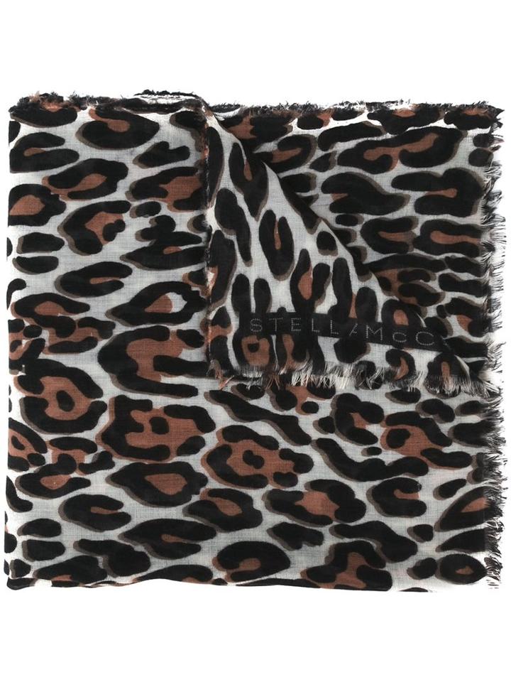 Stella Mccartney Animal Print Scarf, Women's, Silk/cashmere/wool