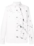 Vyner Articles Paint Print Fitted Shirt - White