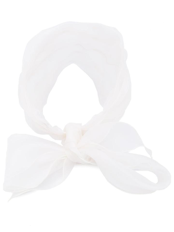 Le Chapeau - Head Scarf - Women - Silk/polypropylene - One Size, White, Silk/polypropylene