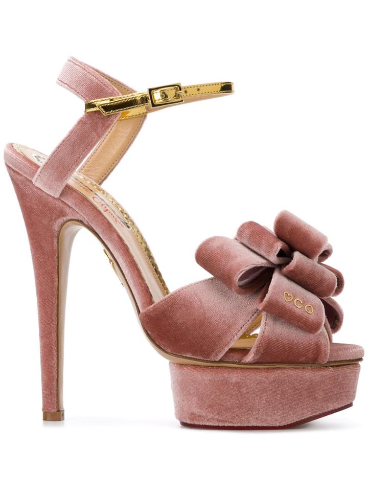 Charlotte Olympia Fabulous 145 Sandals - Pink & Purple