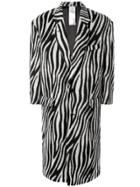 Magliano Zebra Pattern Coat - Black