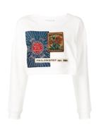 Philosophy Di Lorenzo Serafini Cropped Patch Sweatshirt - White