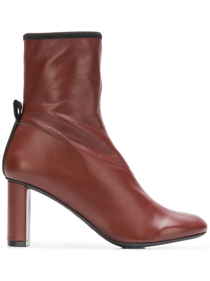 Joseph Frida Block Heel Ankle Boots - Brown