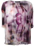 Ermanno Gallamini - Printed Top - Women - Polyester - S, Pink/purple, Polyester