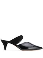 Self-portrait Marina Conal-heel Mules - Black