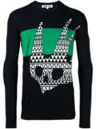 Mcq Alexander Mcqueen Swallow Intarsia Jumper, Men's, Size: Medium, Black, Wool