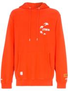 Heron Preston Logo Print Cotton Hoodie - Red