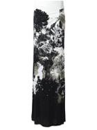 Roberto Cavalli Floral Print Maxi Skirt, Women's, Size: 48, Black, Viscose