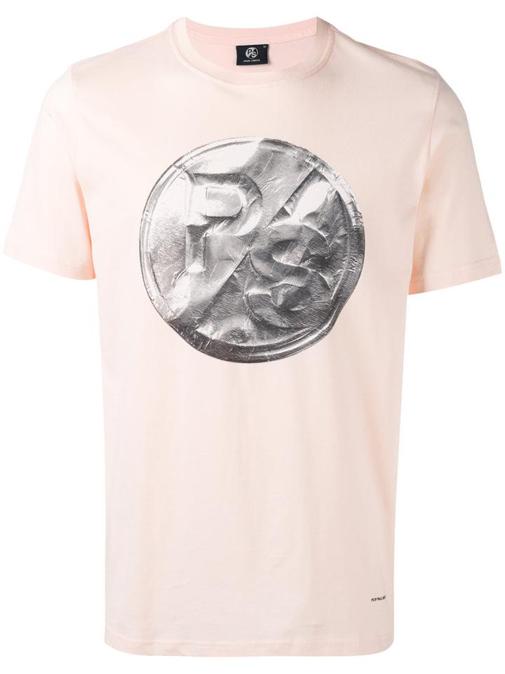 Ps By Paul Smith - Front Print T-shirt - Men - Organic Cotton - M, Pink/purple, Organic Cotton