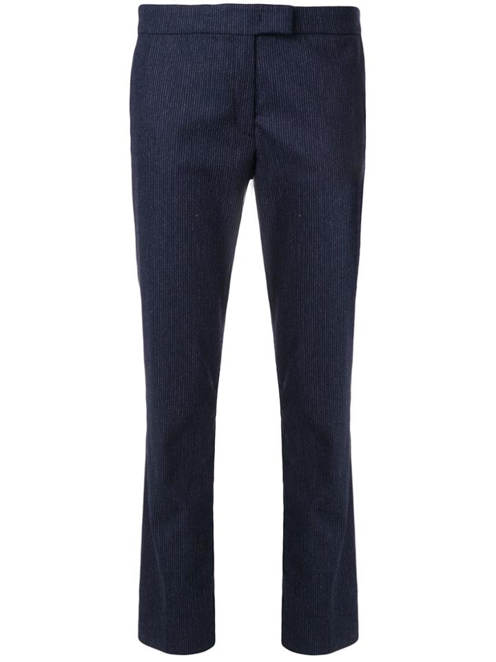 Joseph Finsley Pinstripe Trousers - Blue