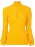 Dion Lee Button Grossgrain Skivvy Jumper - Yellow & Orange