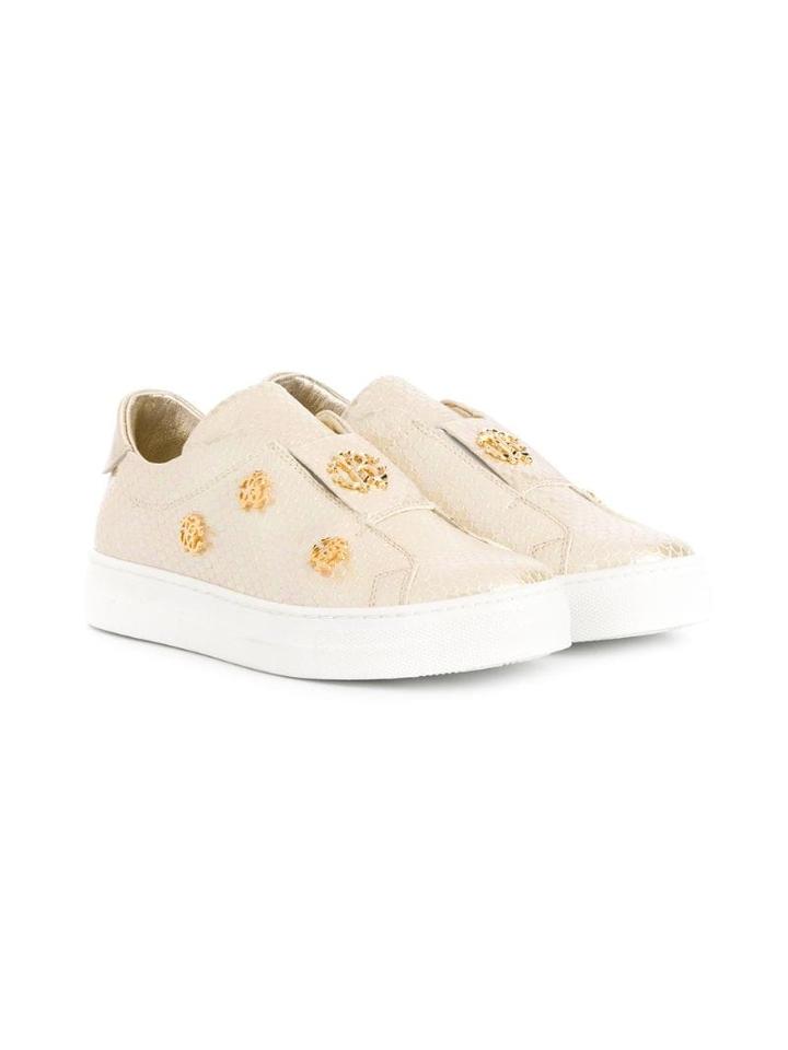 Roberto Cavalli Junior Teen Monogram Sneakers - Metallic