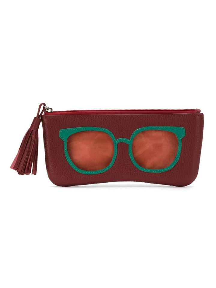 Sarah Chofakian Leather Sunglasses Case - Red