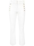 Derek Lam 10 Crosby Flared Cropped Trousers - White