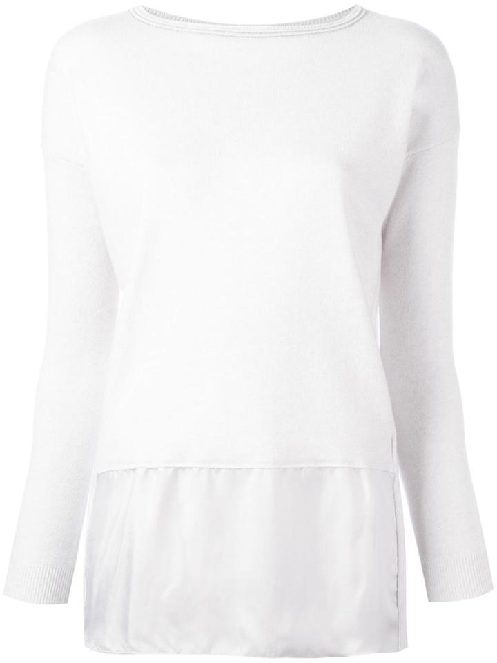 Fabiana Filippi Front Panel Knit Blouse - Grey