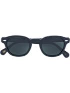 Moscot - Round Frame Sunglasses - Unisex - Acetate - One Size, Black, Acetate