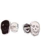 Gavello 18kt White Gold Skull Cufflinks