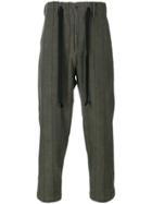 Uma Wang Checked Loose Fit Trousers - Grey