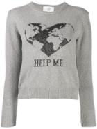 Alberta Ferretti Intarsia-knit Jumper - Grey