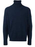 Ami Alexandre Mattiussi - Oversize Turtle-neck Sweater - Men - Cashmere/wool - L, Blue, Cashmere/wool