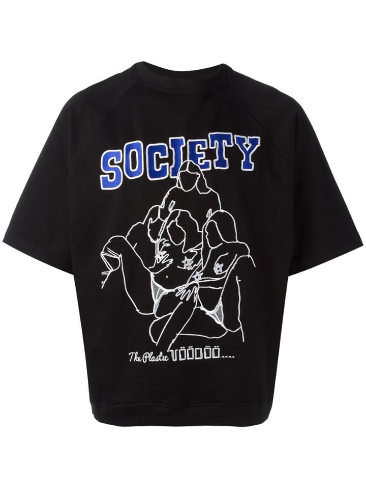 Ktz Embroidered Society Raglan T-shirt - Black