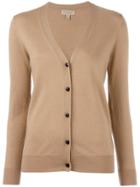 Burberry V-neck Buttoned Cardigan - Nude & Neutrals