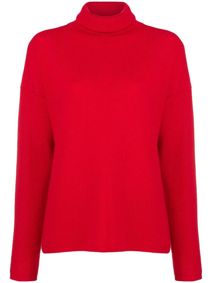 Opportuno Kessie Roll Neck Jumper - Red
