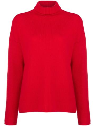 Opportuno Kessie Roll Neck Jumper - Red