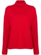 Opportuno Kessie Roll Neck Jumper - Red