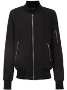 Amiri Zip Sleeve Bomber Jacket, Men's, Size: Xl, Black, Cotton/cashmere