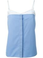 Nina Ricci Mesh Insert Spaghetti Strap Top