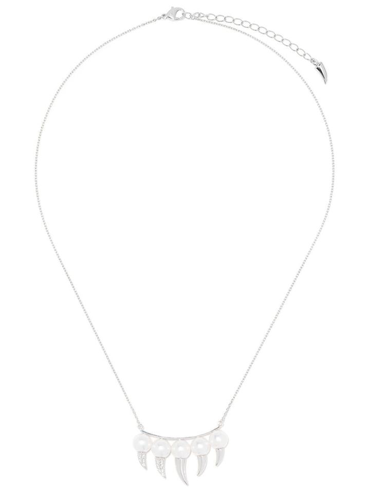 Tasaki 18kt White Gold Diamond Danger Fang Necklace