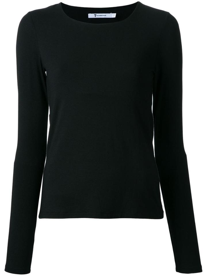 T By Alexander Wang Slit Back T-shirt - Black