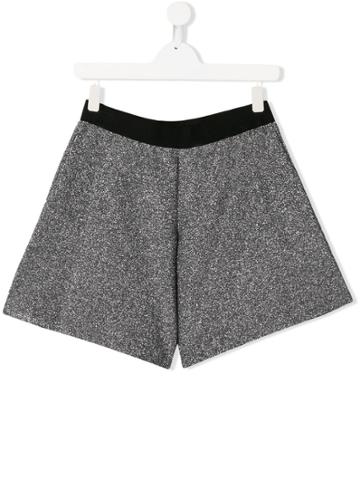 Mariuccia Milano Kids Teen Wide Leg Shorts - Silver