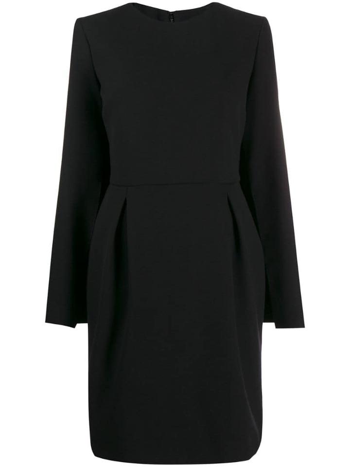Genny Round Neck Midi Dress - Black