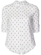 Derek Lam 10 Crosby - Embroidered Shortsleeved Shirt - Women - Cotton - 10, White, Cotton
